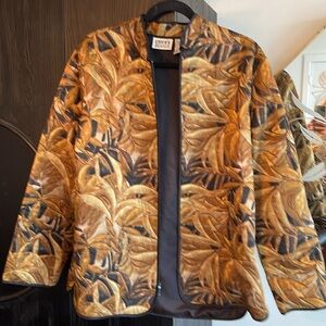 Chicos Silk Embroidered Blazer
